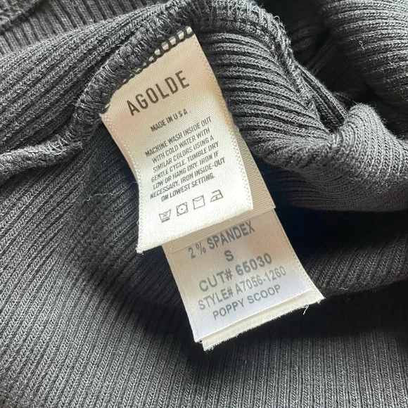 AGOLDE Poppy Tank in Black - Picture 8 of 9